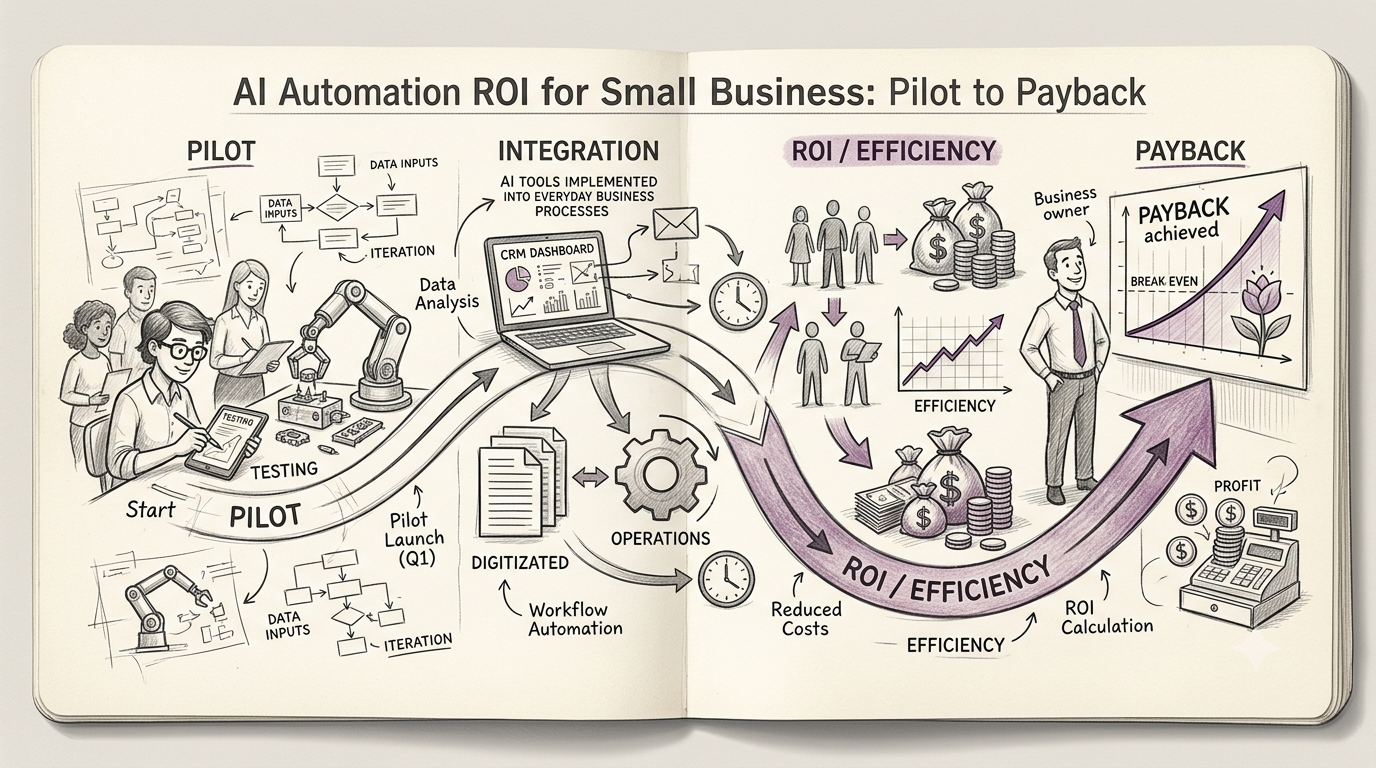 AI Automation ROI for Small Business: Pilot to Payback